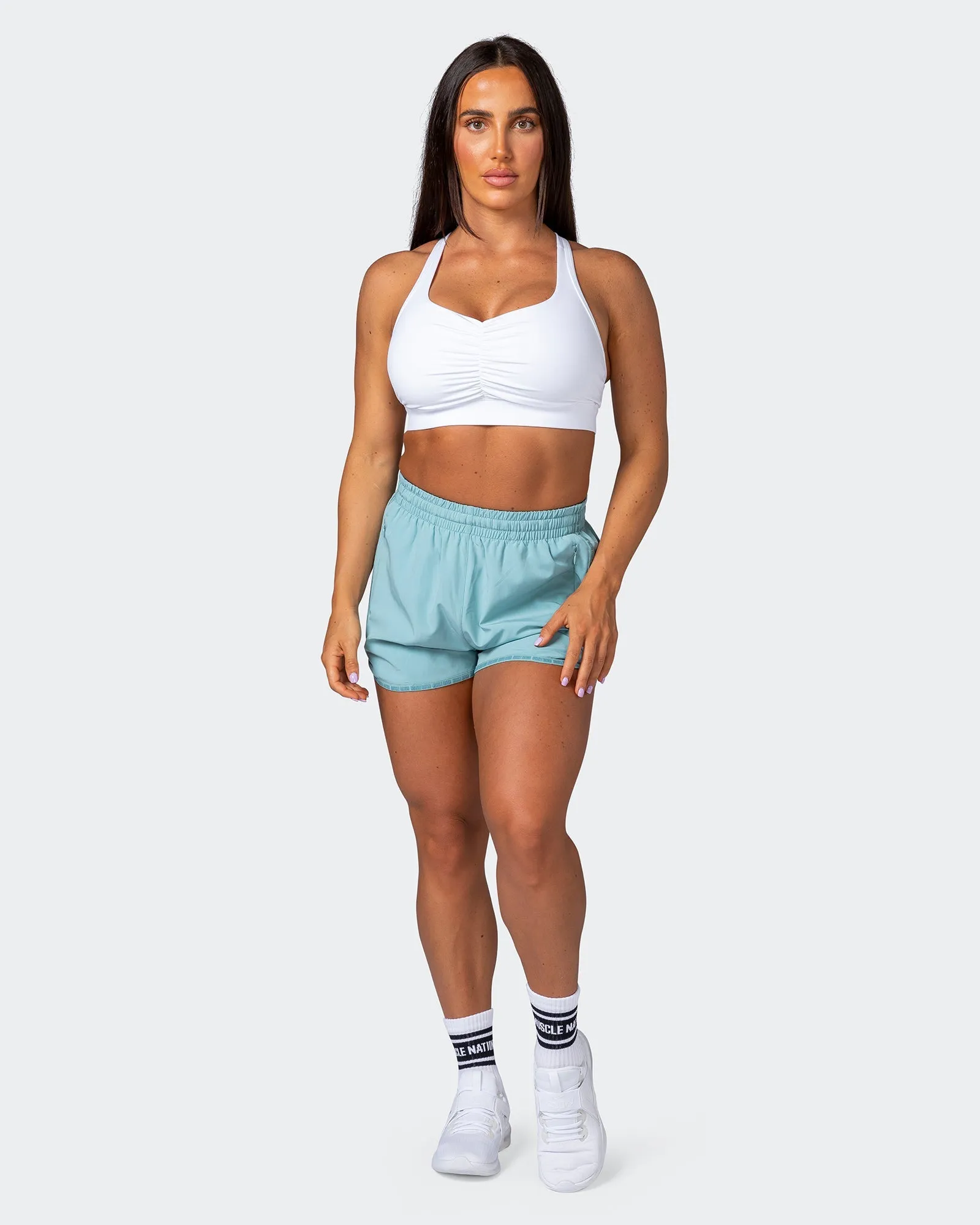 Pump Up Shorts - Dusty Jade