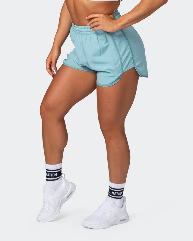 Pump Up Shorts - Dusty Jade