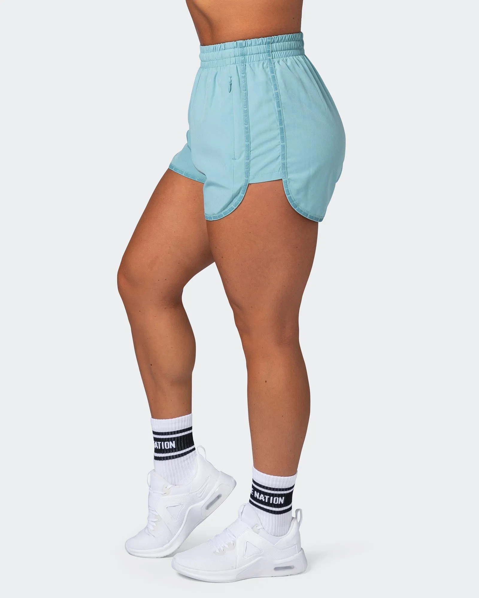 Pump Up Shorts - Dusty Jade