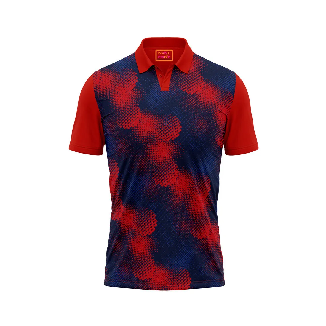 Red Polo Neck Half Sleeve T Shirt Nextprint G1205