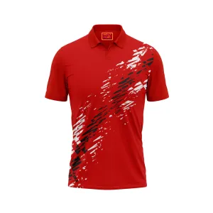 Red Polo Neck Half Sleeve T Shirt Nextprint G193