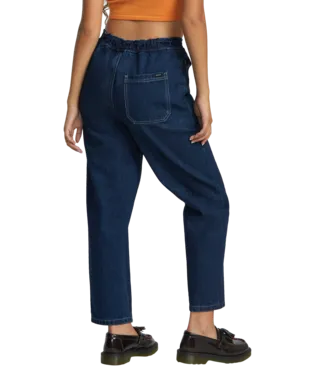 RVCA Scrunchie Denim Pants - Dark Indigo