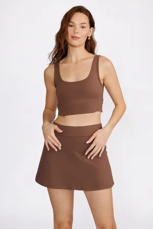 Sara sports bra tank mocha