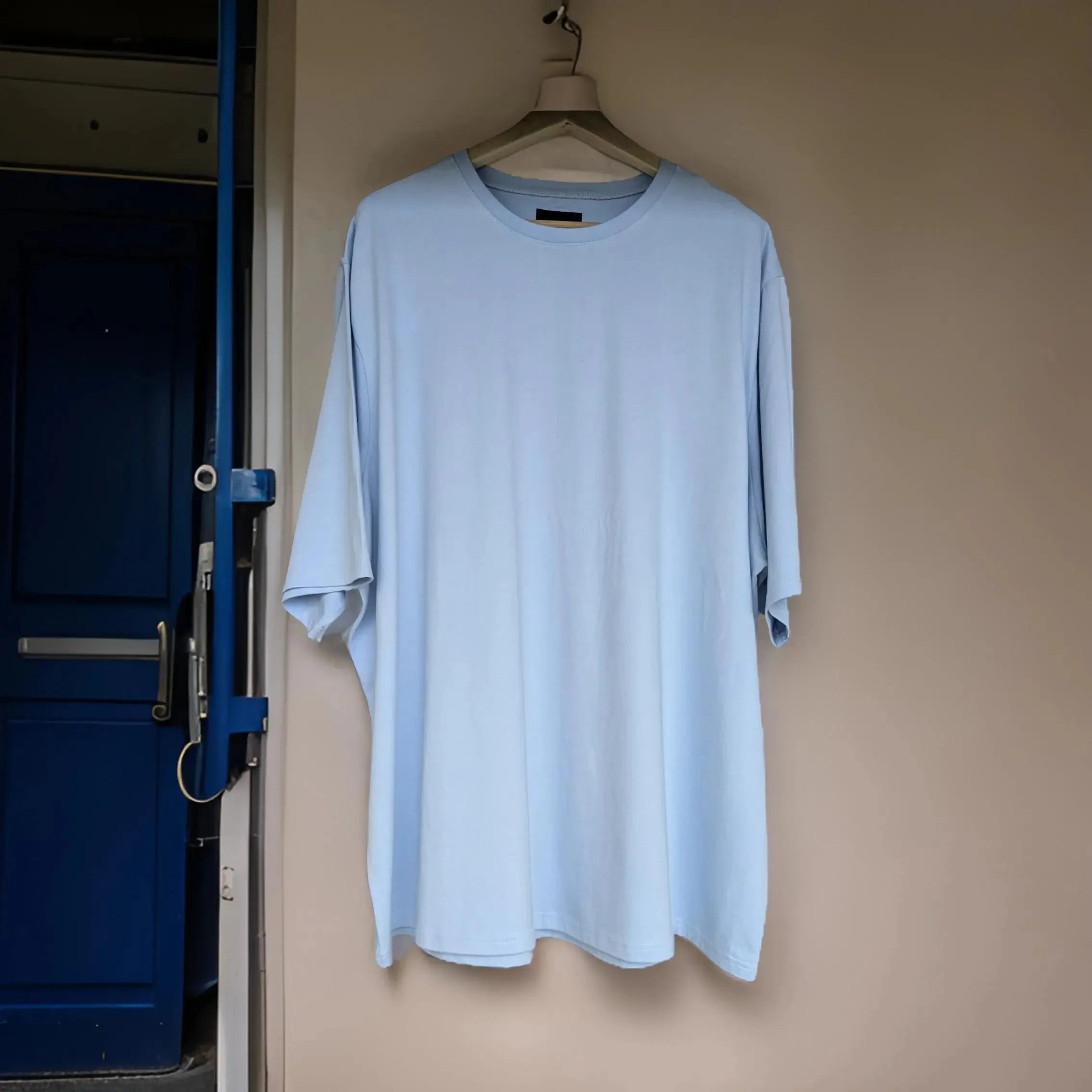 Sky Blue Cotton Sweatshirt Half Sleeve (100% Cotton)