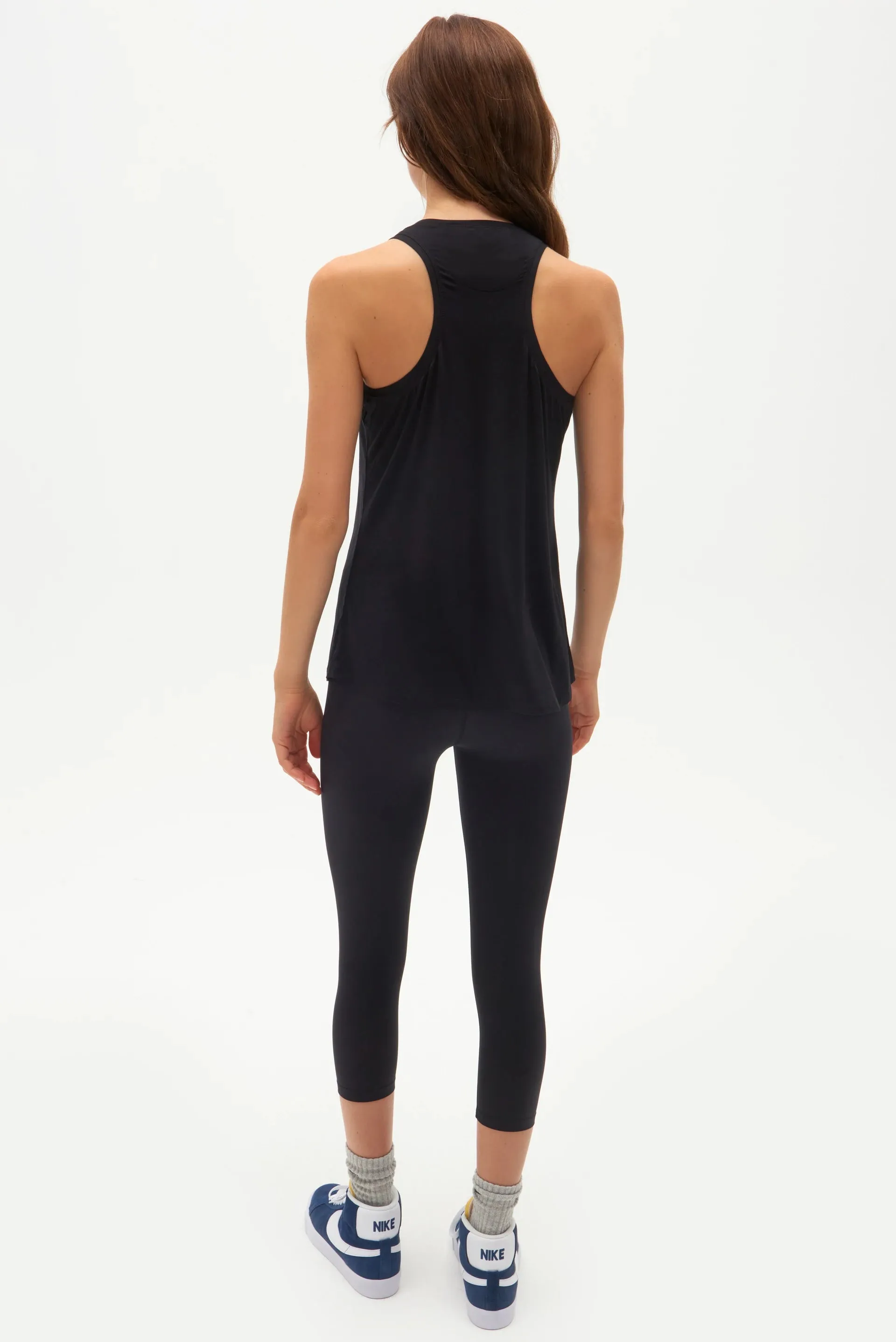 Toni Scoop Neck Jersey Tank, Black