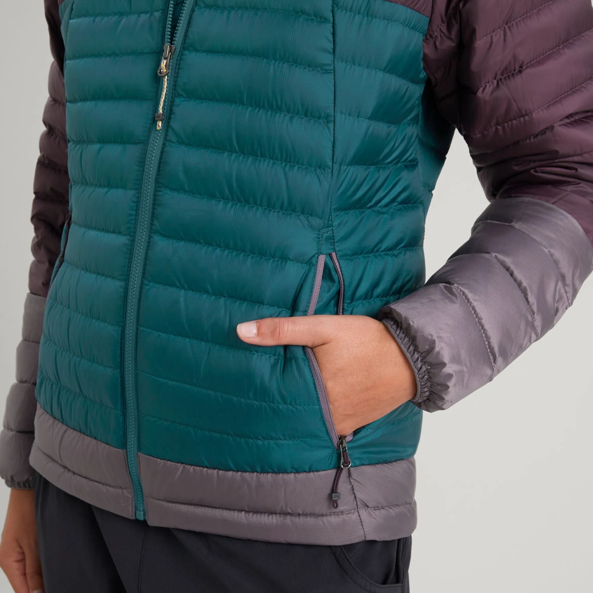 Women's Kathmandu HELI R 600 Fill Feather Down Hooded Jacket {KA-B0227}